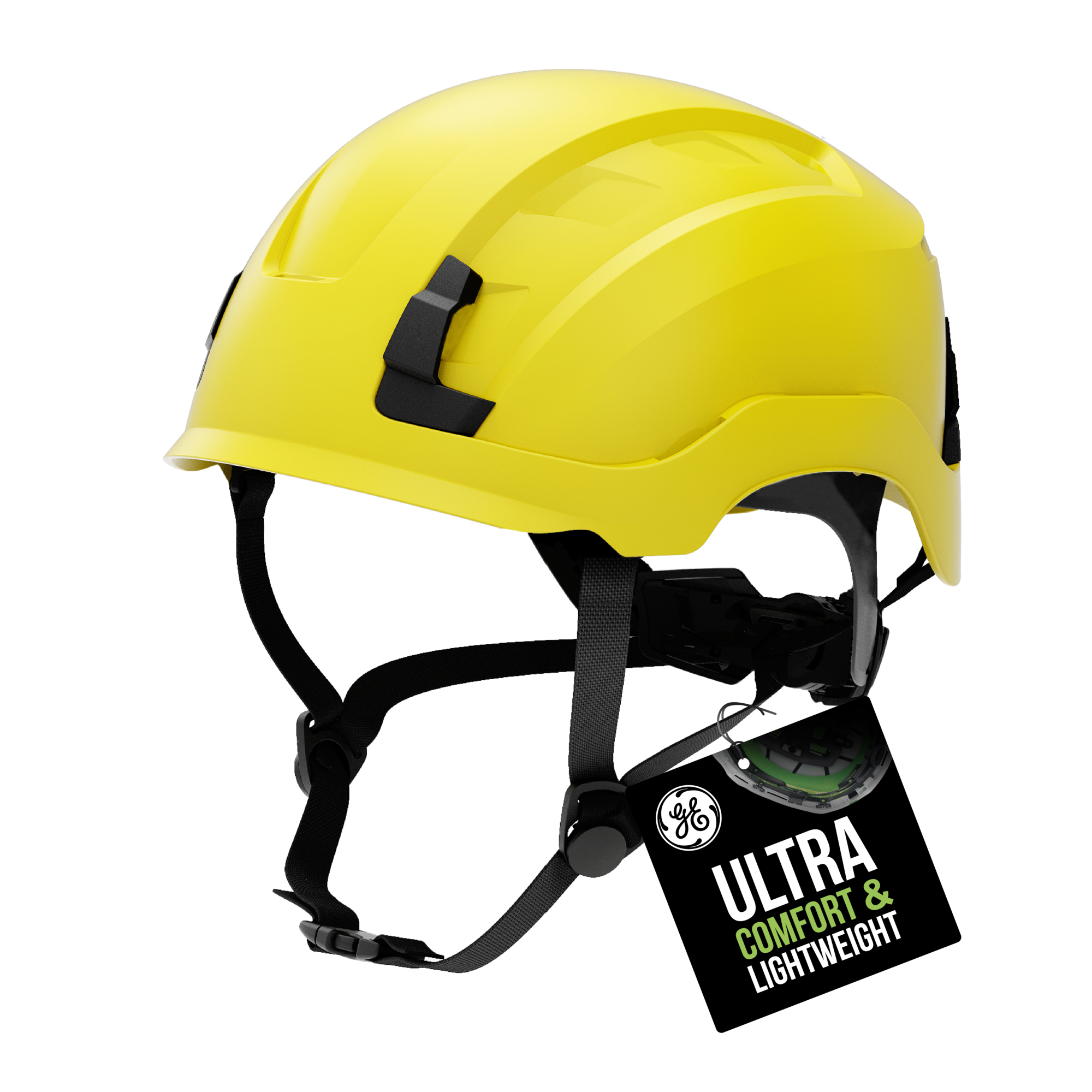 General Electric, Safety Helmet-Non Vented, Size Adjustable, Yellow, Model# GH401Y
